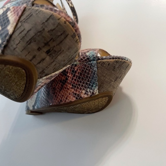 Jessica Simpson Snakeprint Colorful Wedge Heels Shoes - Picture 15 of 15